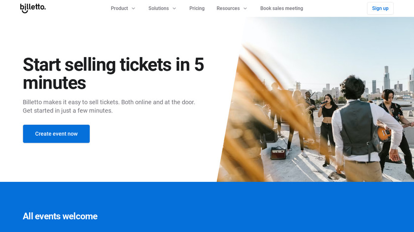 Billetto Sell Tickets For Events Landing Page