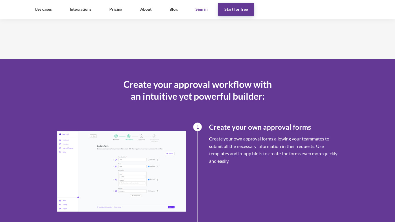 approveit.today Workflows by Approveit Landing page