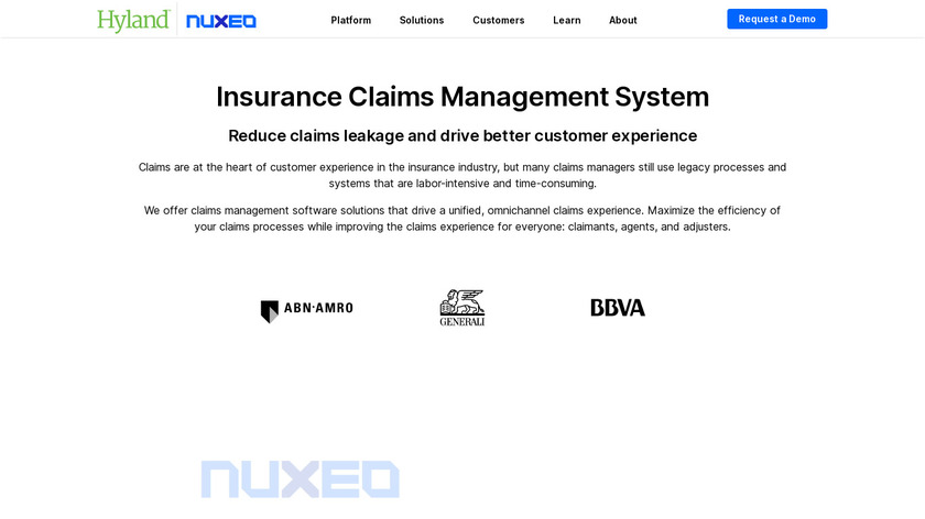 Nuxeo Claims Management Landing Page