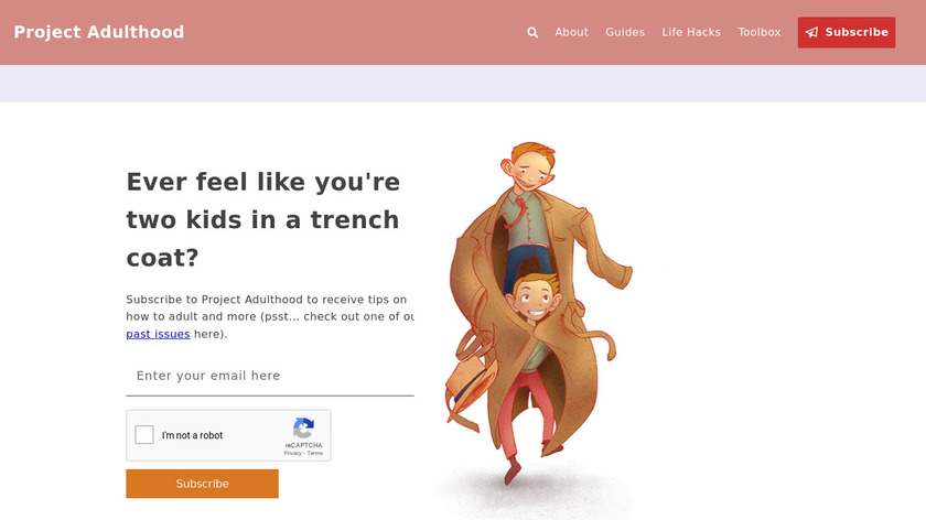Project Adulthood Landing Page