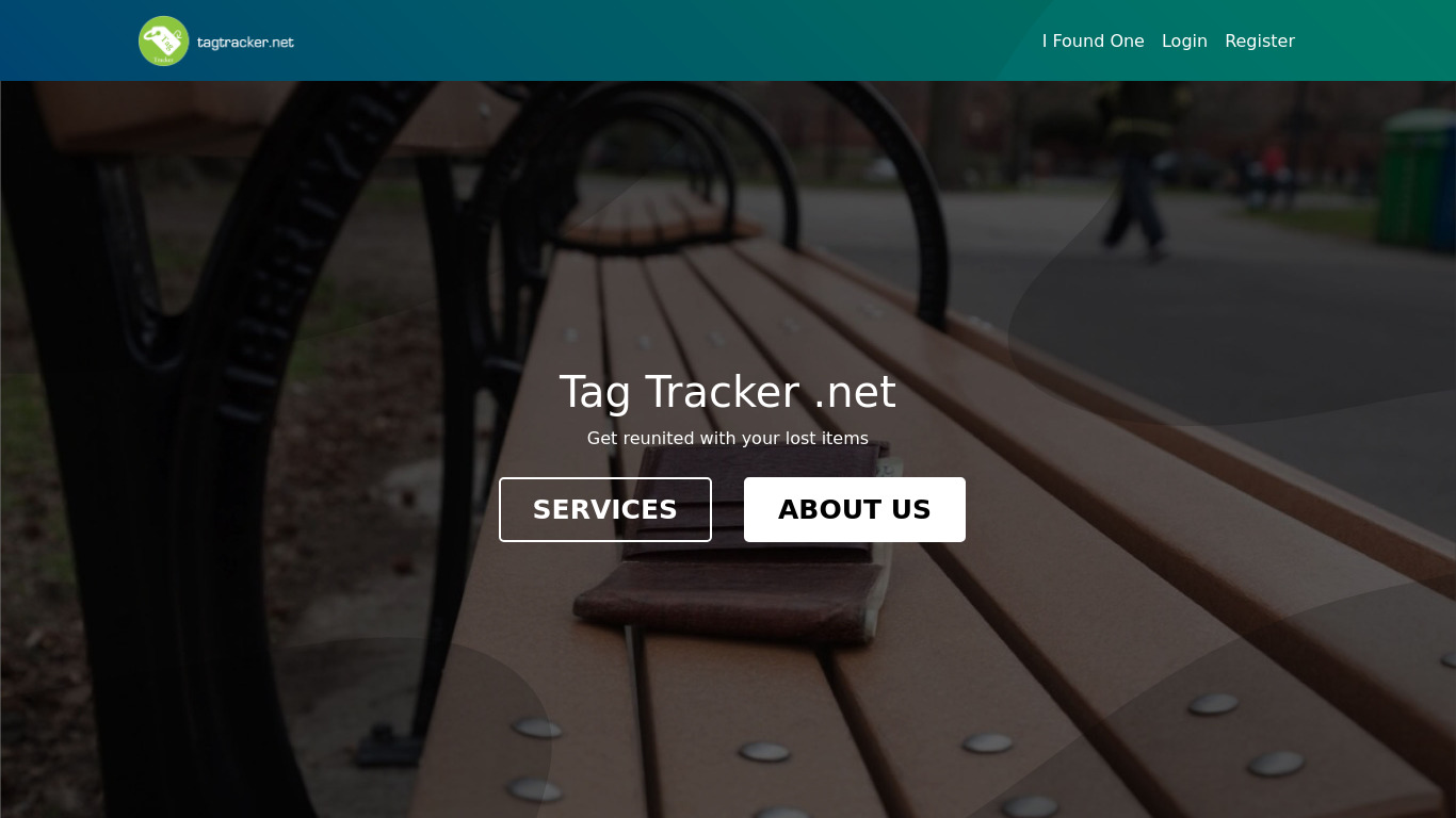 TagTracker Landing page