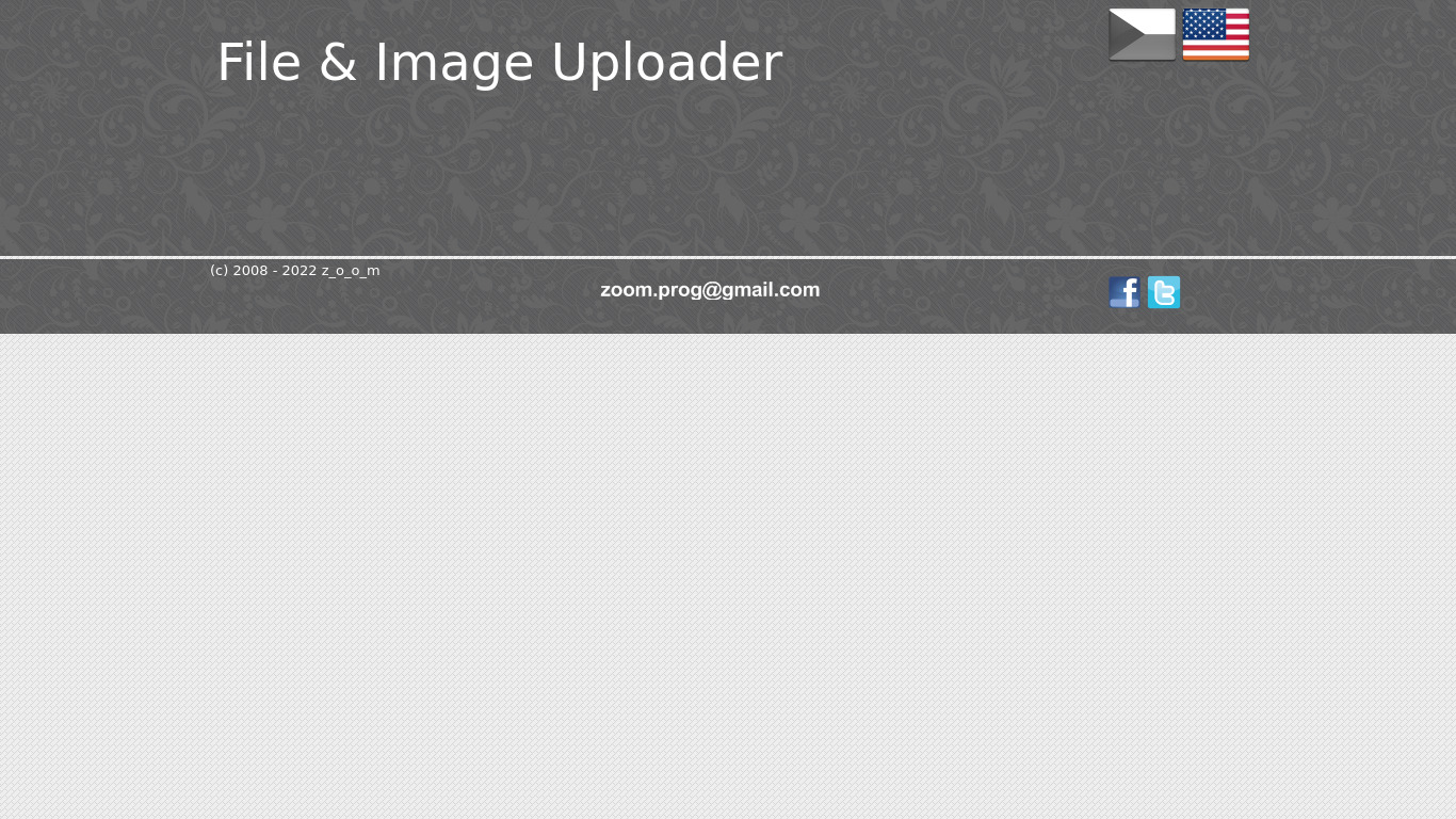 File & Image Uploader Landing page