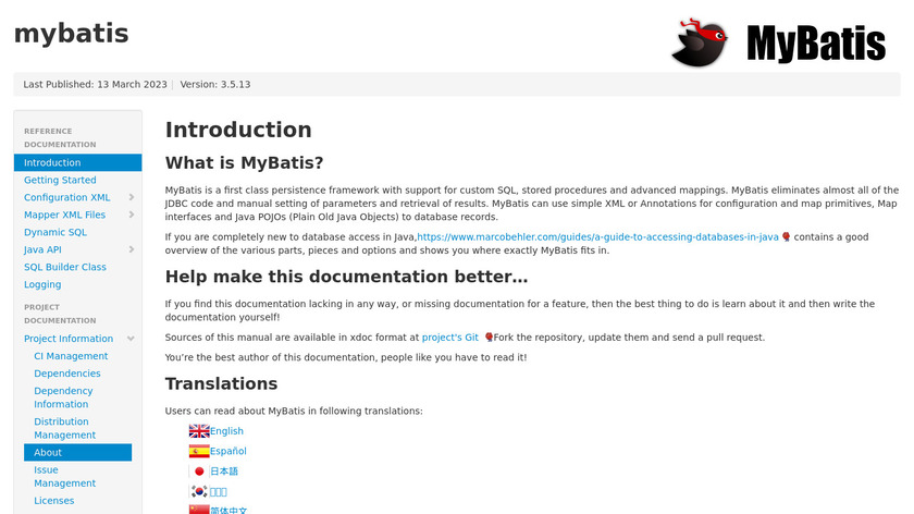 MyBATIS Landing Page