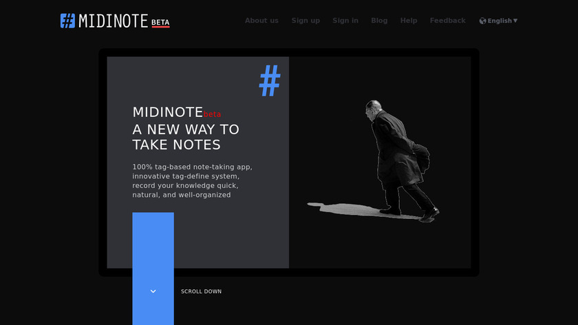 Midinote Landing Page