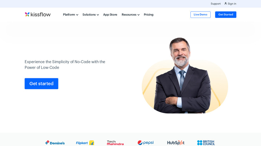 Kissflow Low Code Landing Page