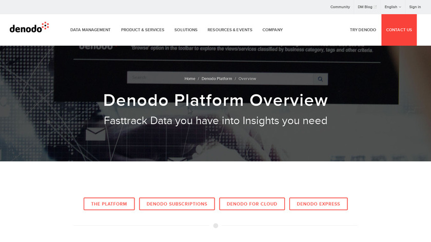 Denodo Platform Landing Page