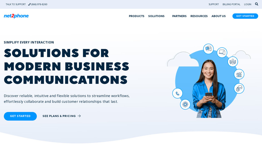 Net2phone Landing Page