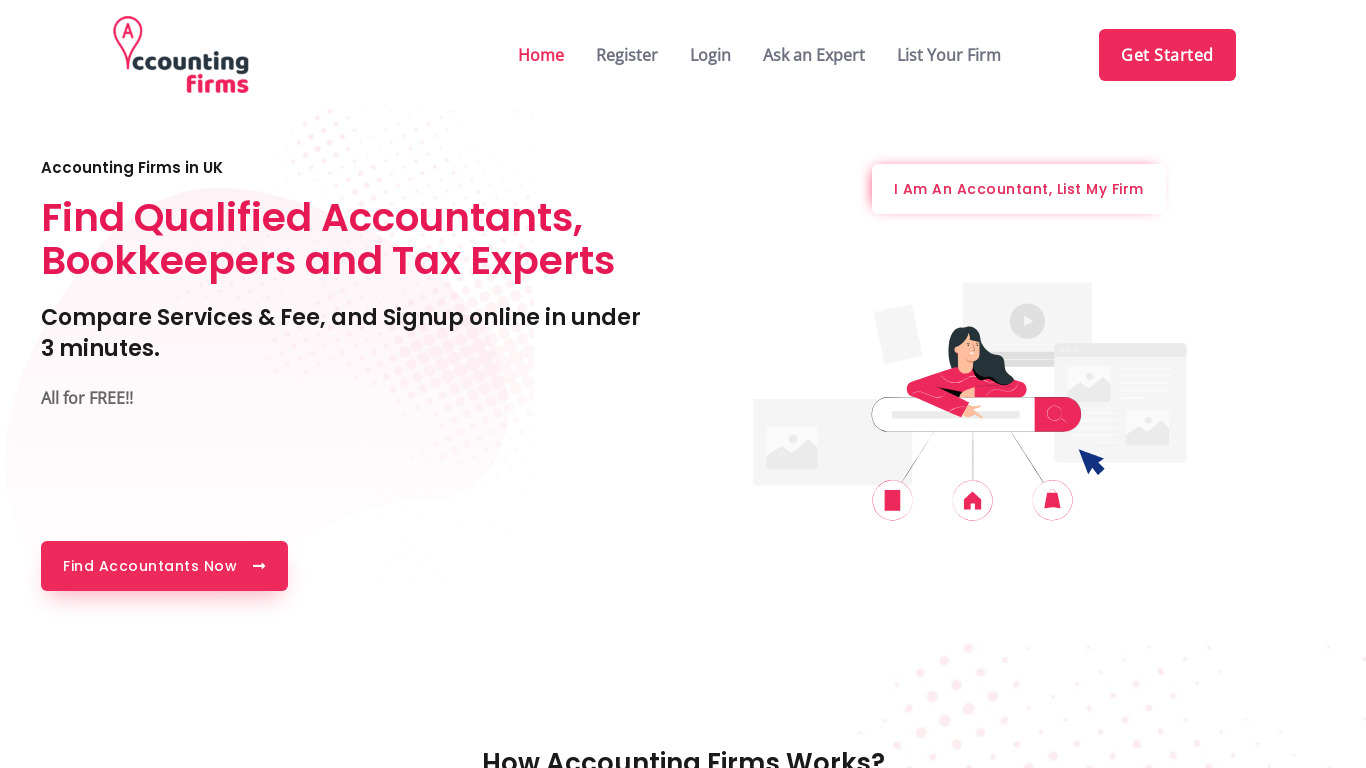 Accounting Firms UK Landing page