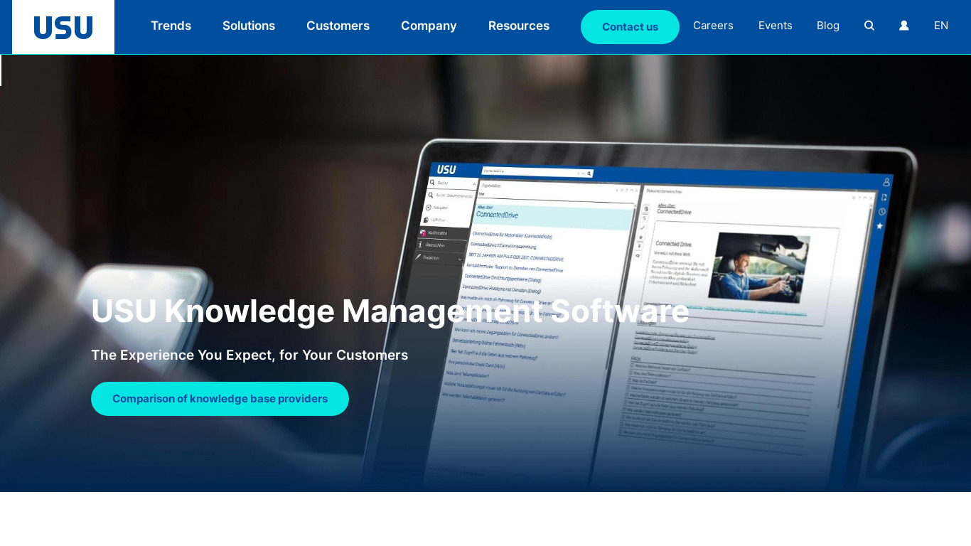 USU Knowledge Management Landing page