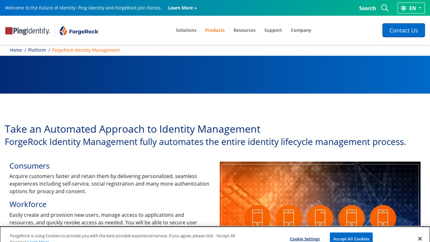 ForgeRock Identity Management Landing Page