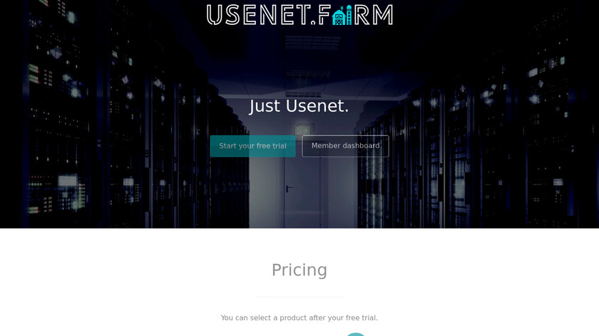 usenet.farm Landing Page