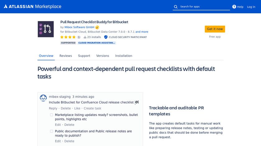 Pull Request Checklist Buddy Landing Page