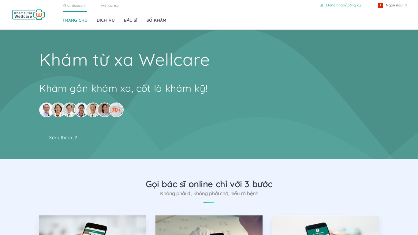 Khamtuxa.vn Wellcare Landing page