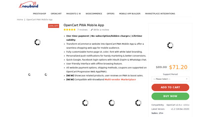 Opencart PWA Mobile App image