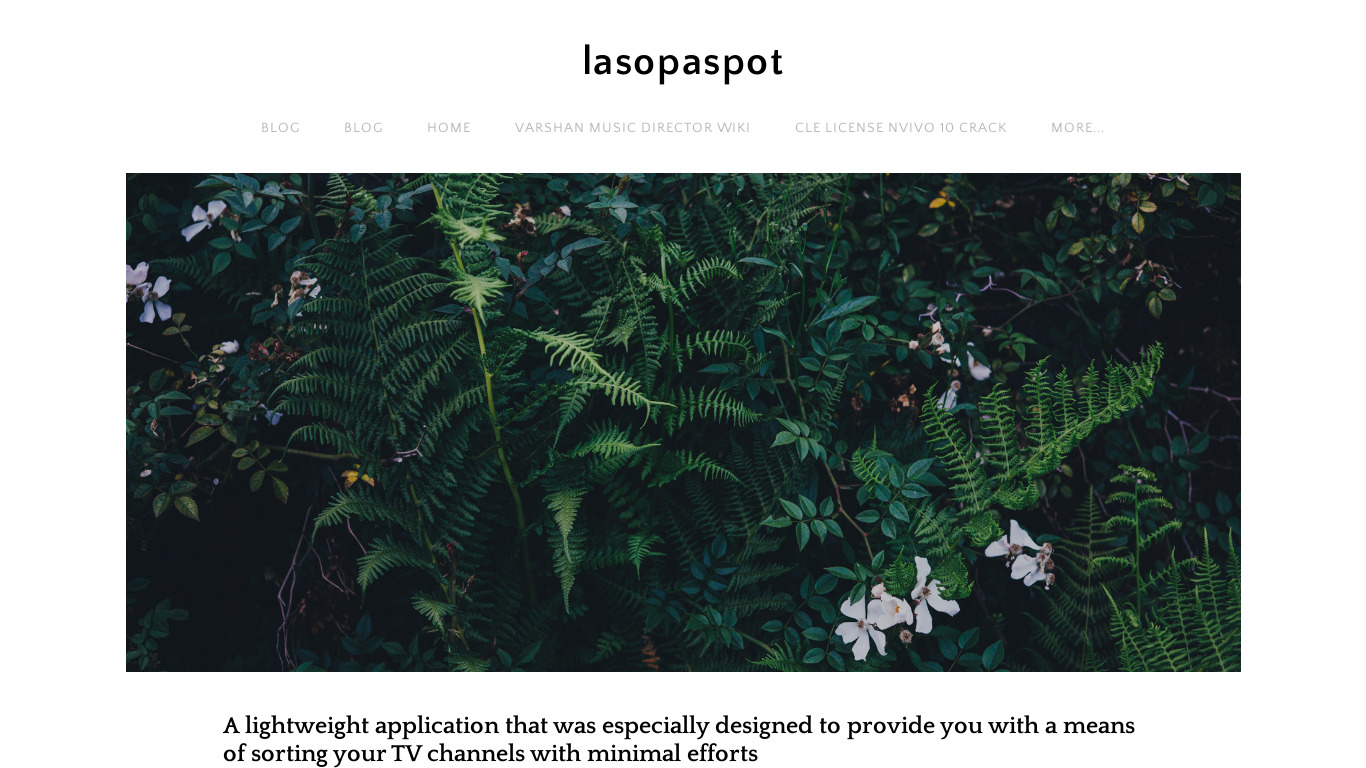 Lasopaspot Channel List Pc Editor Landing page