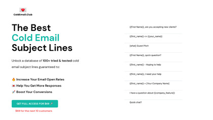 Cold Email Subject Lines image