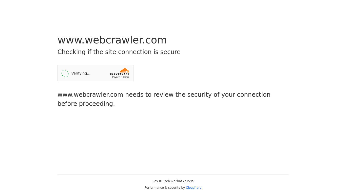 WebCrawler Landing page