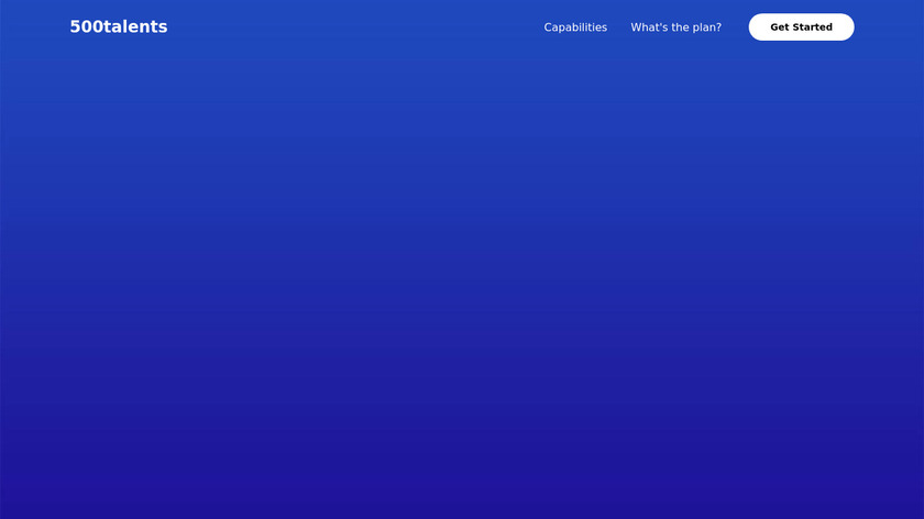 Portfolio Prioritization by 500talents Landing Page