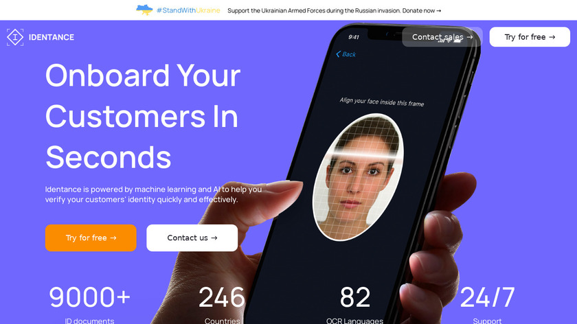 Identance Landing Page
