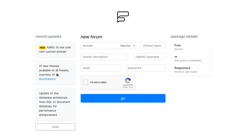 Foru.ms Landing Page