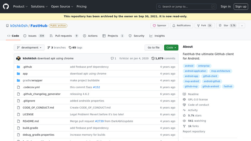 FastHub Landing Page