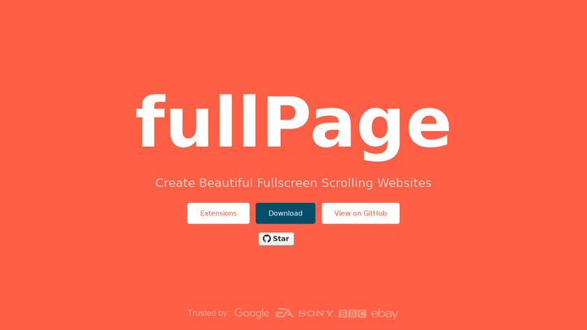 fullPage.js Landing Page