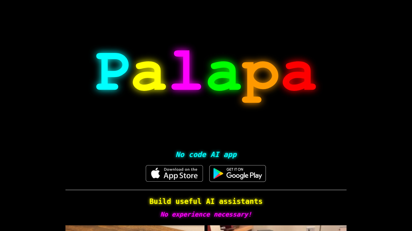 Palapa Landing page