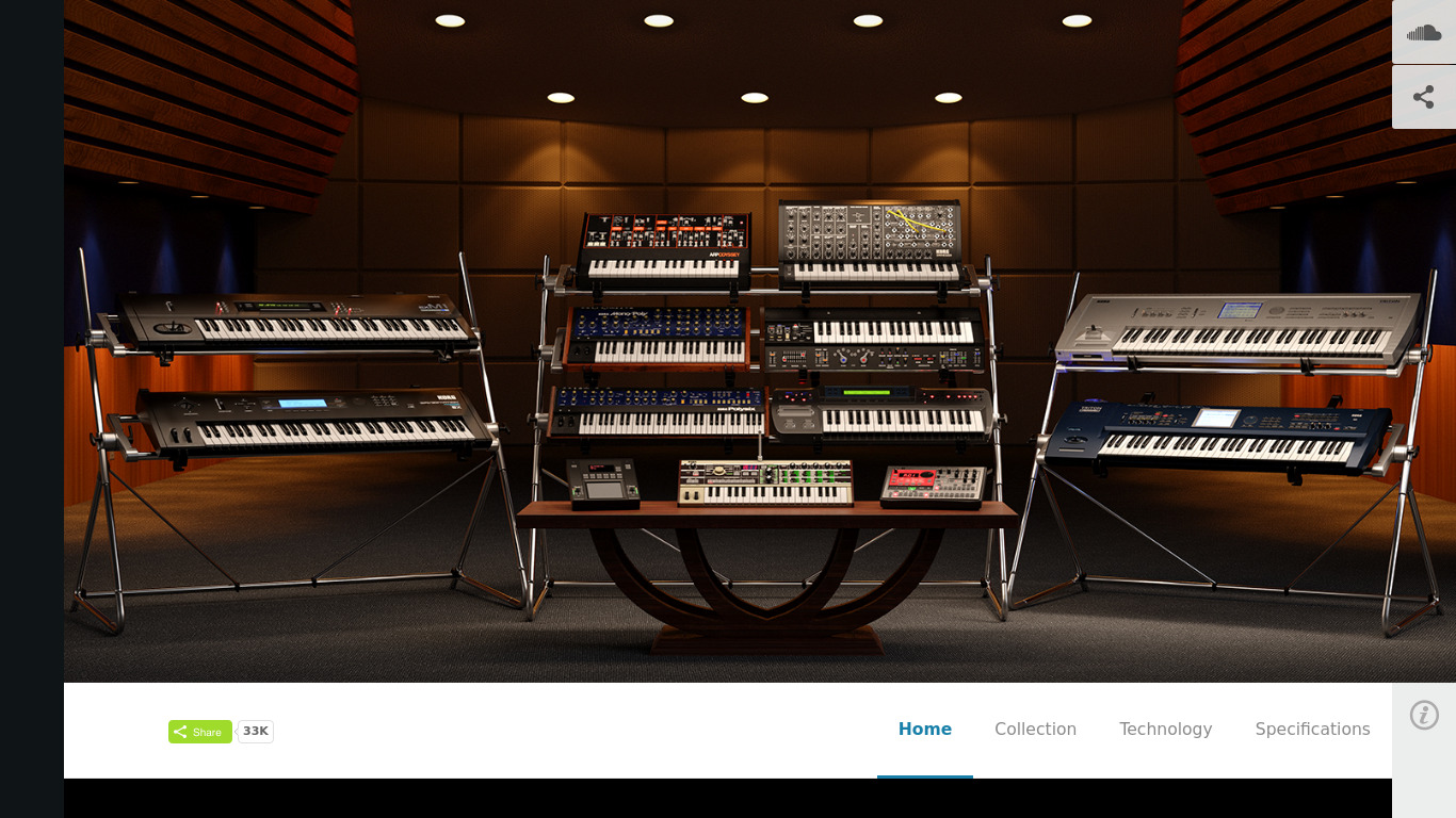 Korg Legacy Collection Landing page