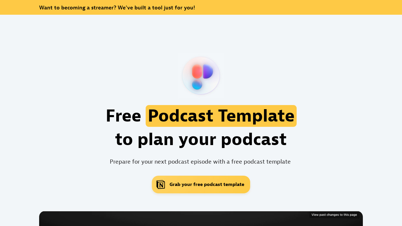 Podcast Template Landing page