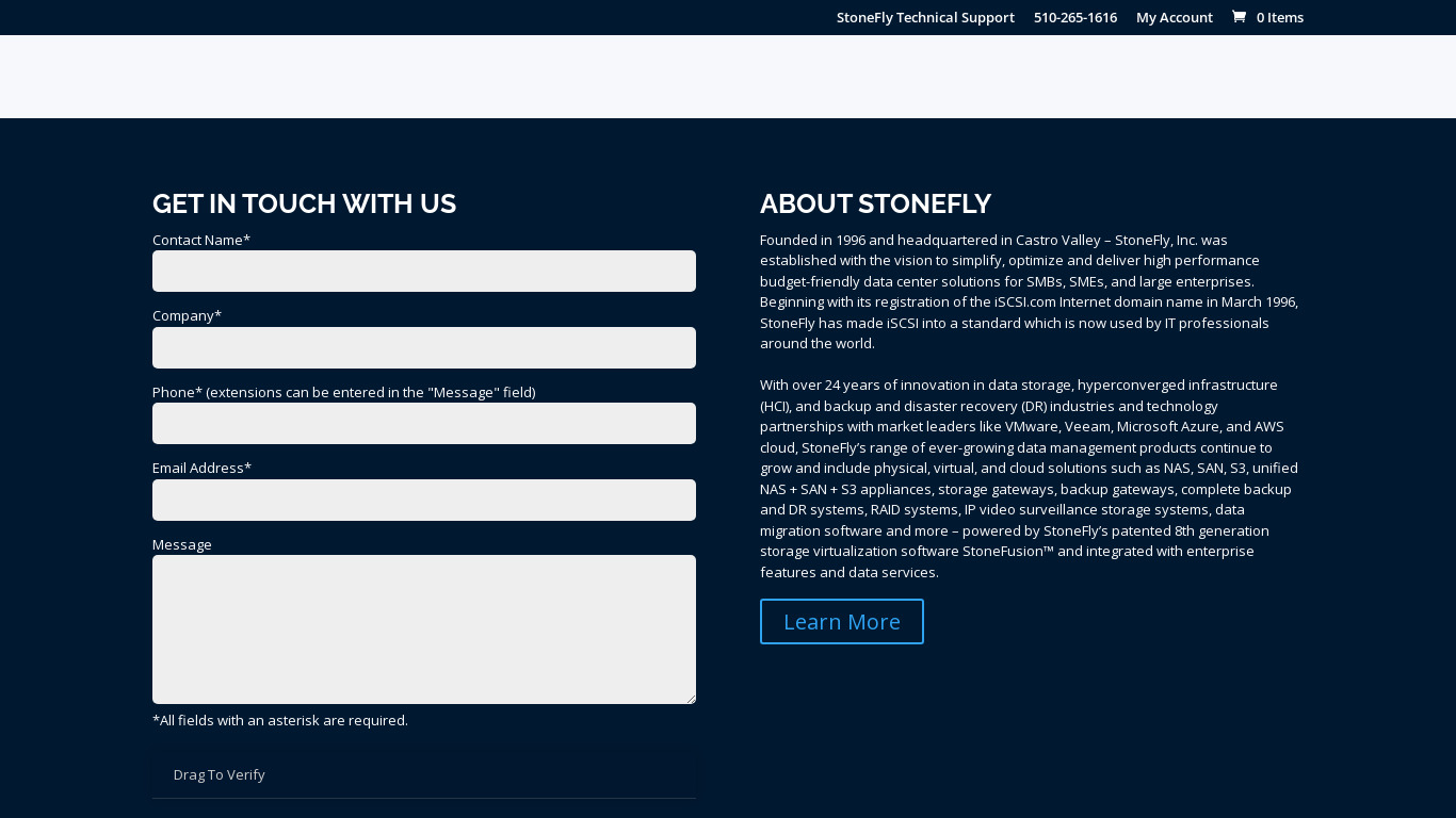 StoneFly SCVM Software Landing page