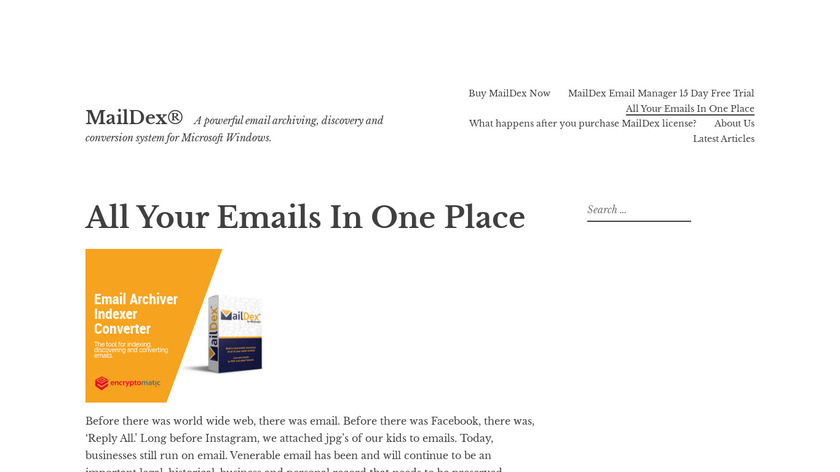 MailDex Landing Page