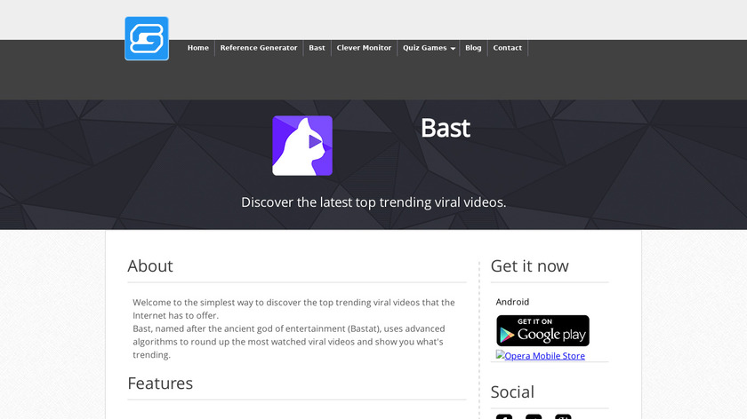 Bast Landing Page