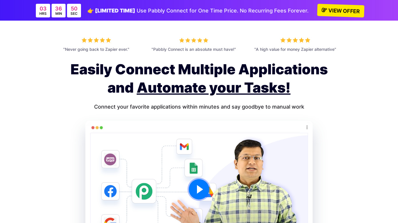 Pabbly Connect Landing page