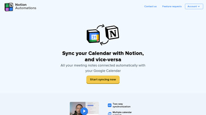 Notion Calendar Sync image