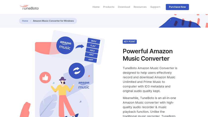 TuneBoto Amazon Music Converter Landing Page