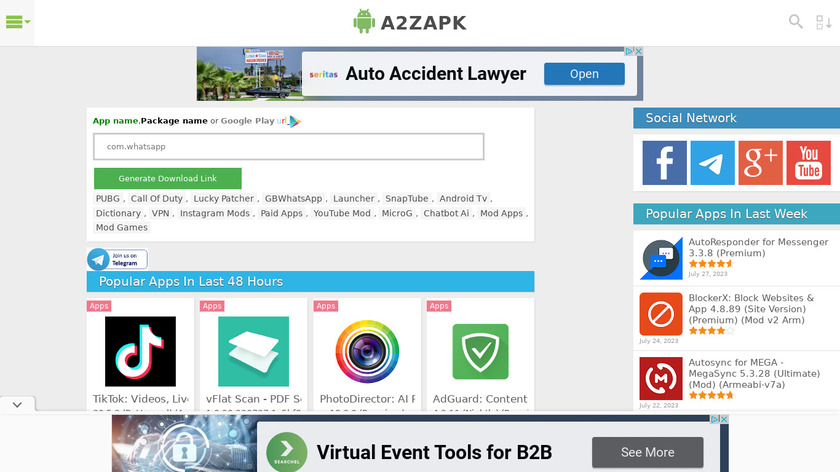 A2ZAPK Landing Page