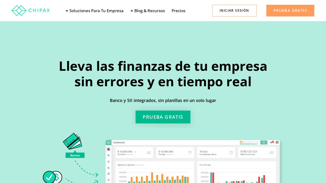 Chipax Landing page