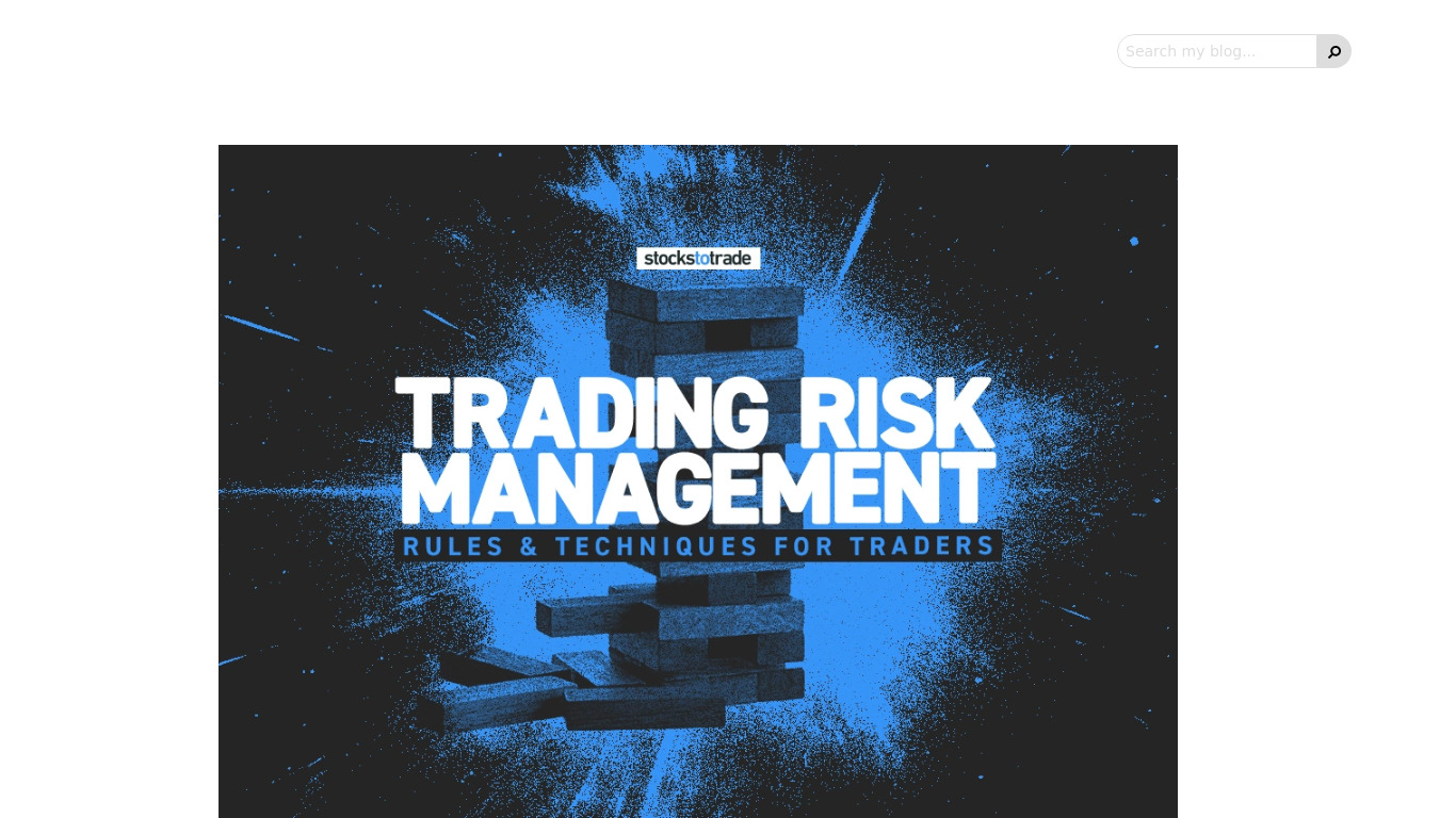 Stockstotrade Trading Risk Management Landing page