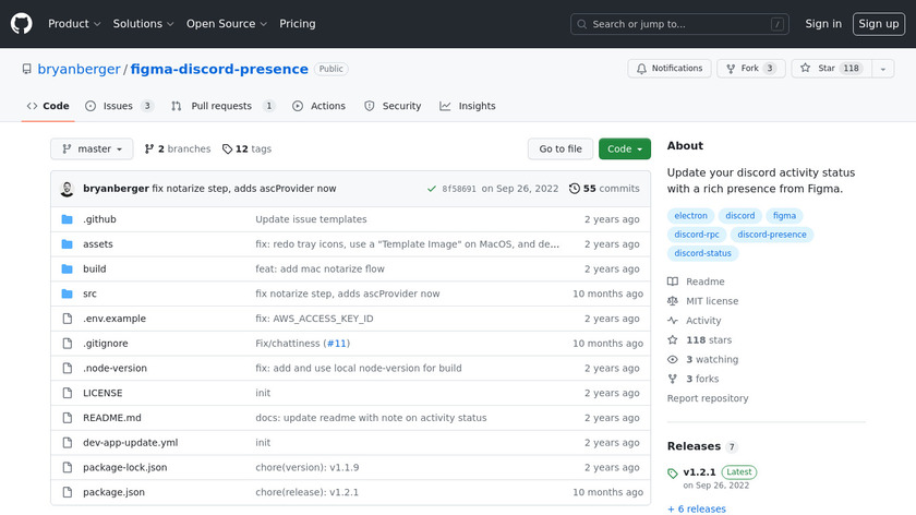Figma Discord Presence Landing Page