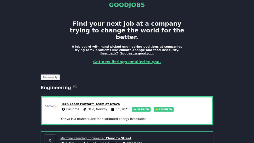 GoodJobs Landing Page