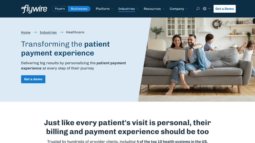 Flywire Healthcare Landing Page