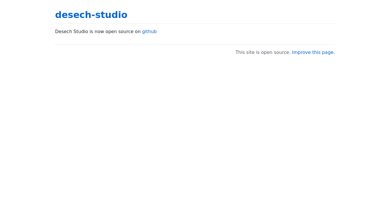 Desech Studio Landing page