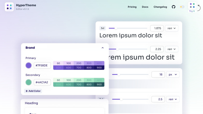 HyperTheme Editor Landing Page
