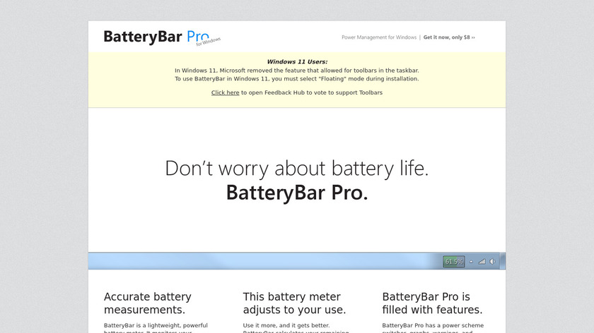 BatteryBar Pro Landing Page