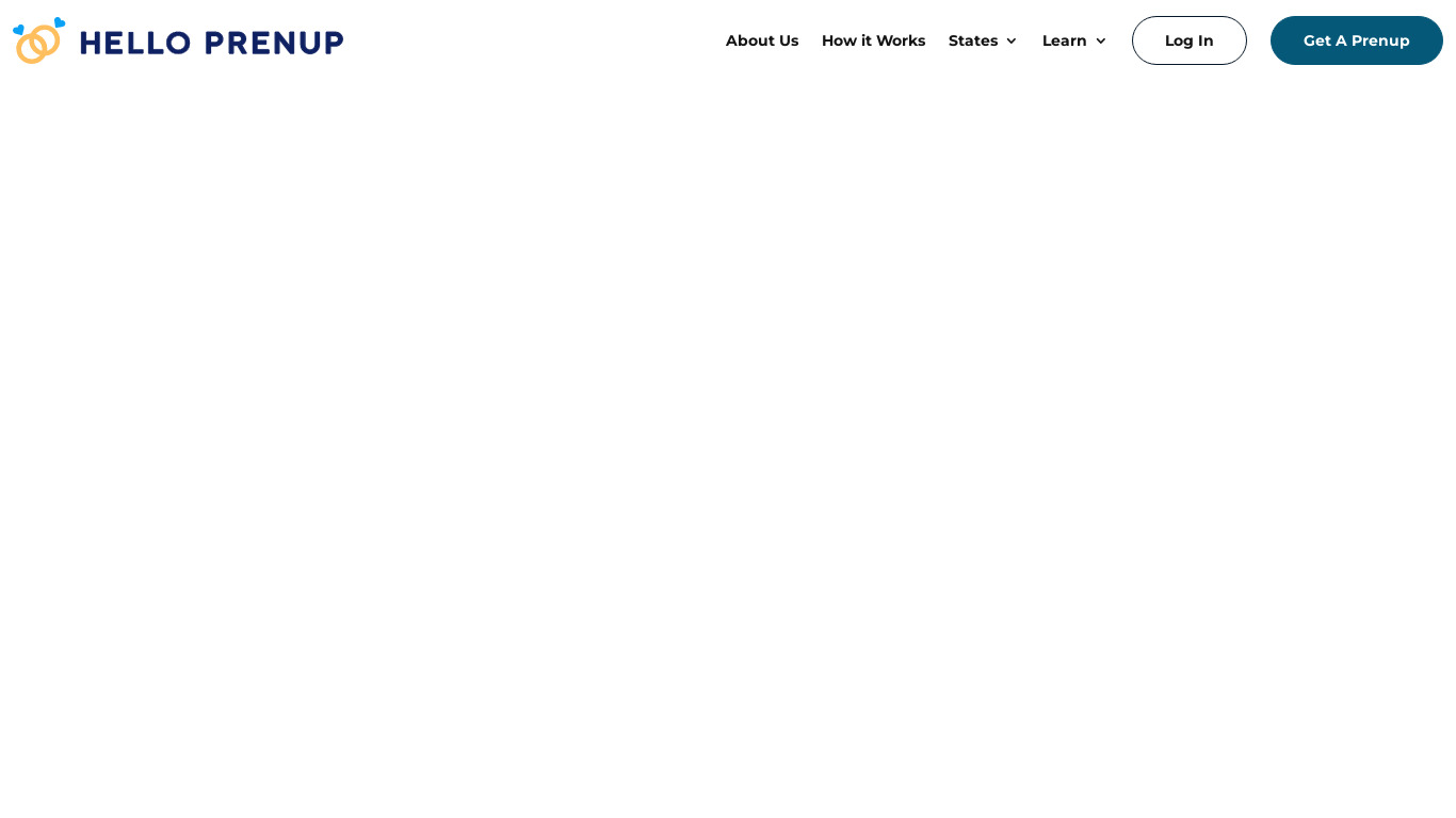 HelloPrenup Landing page