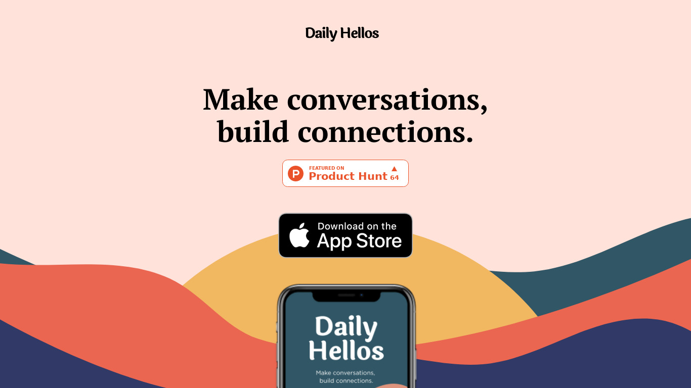 Daily Hellos Landing page