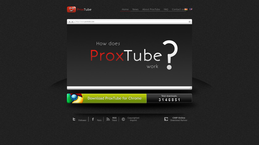ProxTube Landing Page