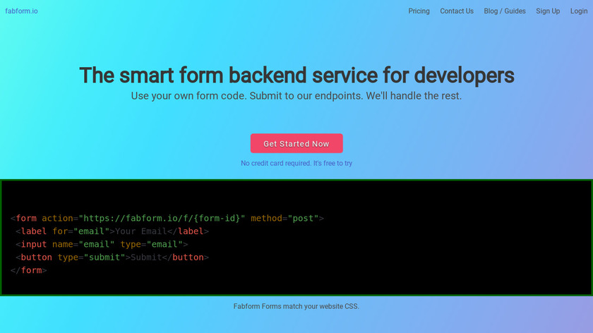 fabform.io Landing Page