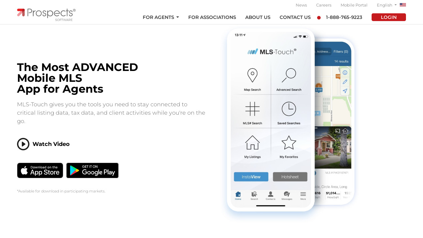 MLS-Touch Landing page