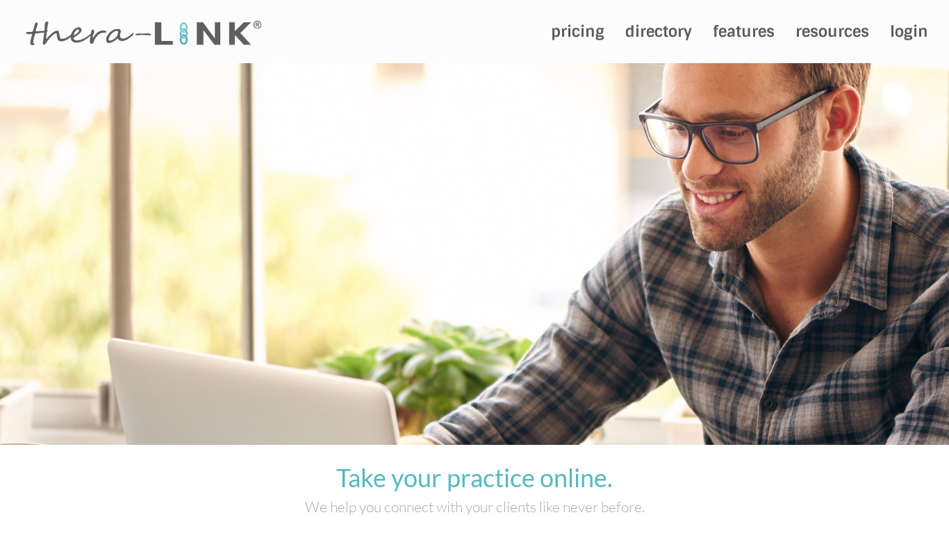 Thera-LINK Landing page